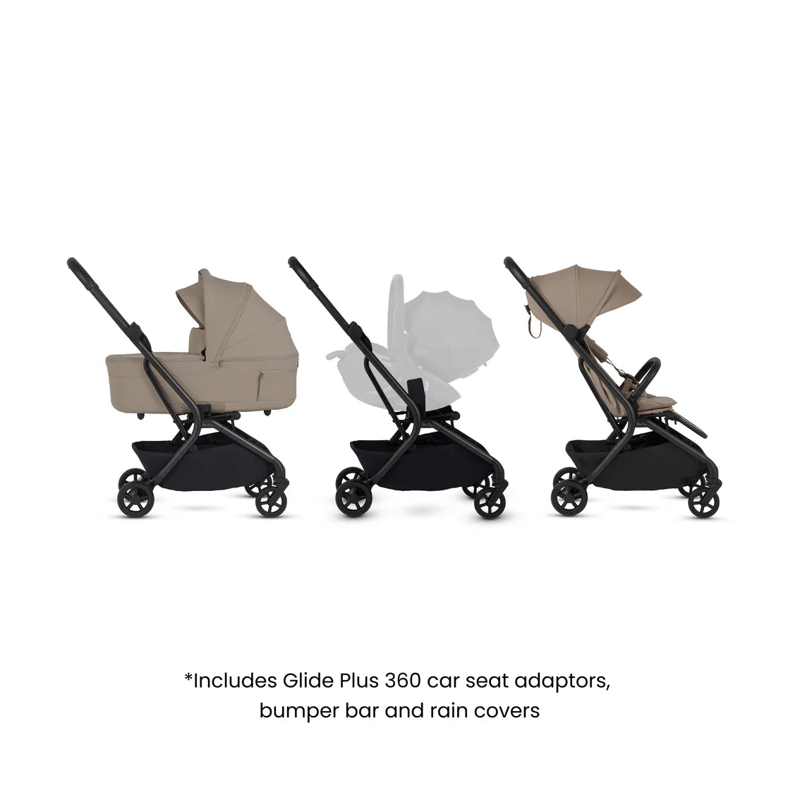 Nia Compact Travel Stroller with Carrycot