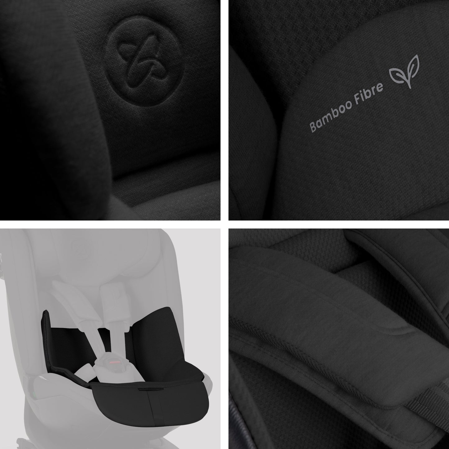 Motion 3 All Size 360 Rotating Car Seat Iconic Black
