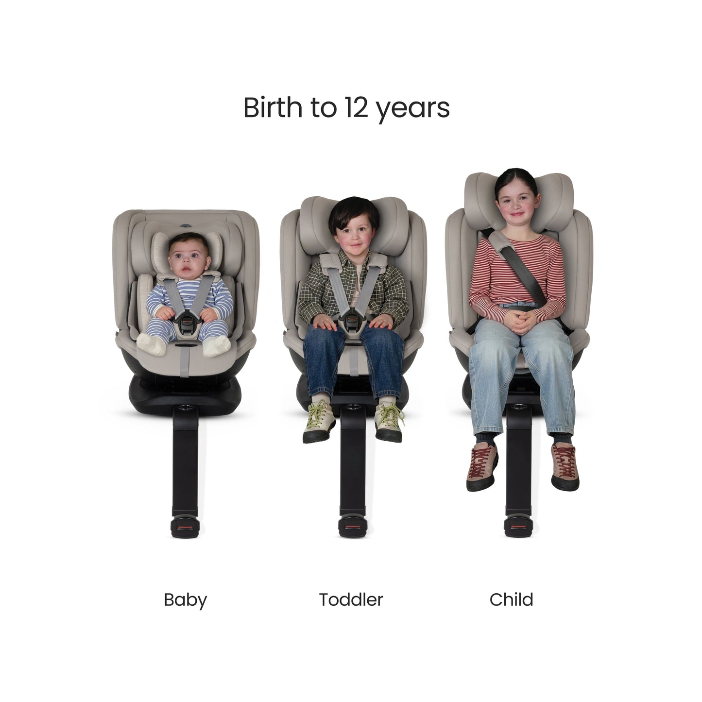 Motion 3 All Size 360 Rotating Car Seat Natural Taupe - EXAMPLE