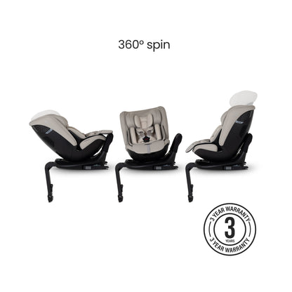 Motion 3 All Size 360 Rotating Car Seat Natural Taupe - EXAMPLE